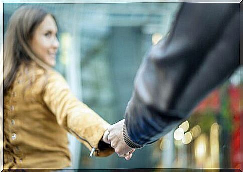 Healthy couple holding hands