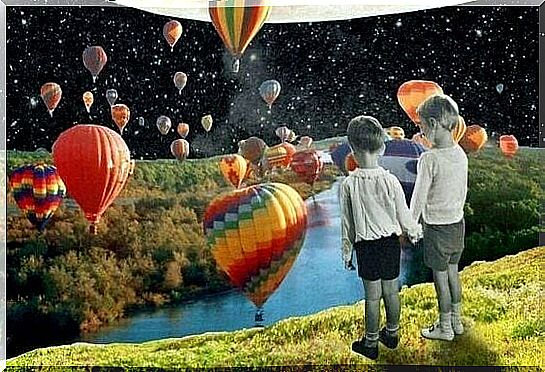 Children and hot air balloons