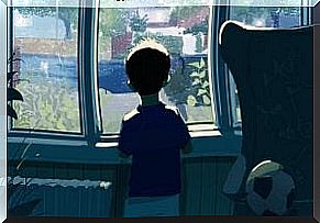 A boy by a window