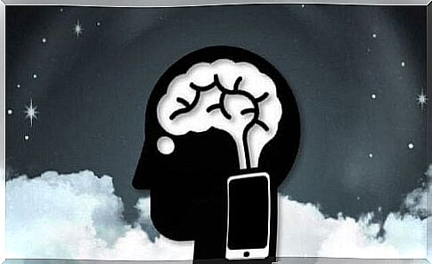 brain with cell phone - phantom vibration syndrome