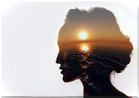 Woman and sunset