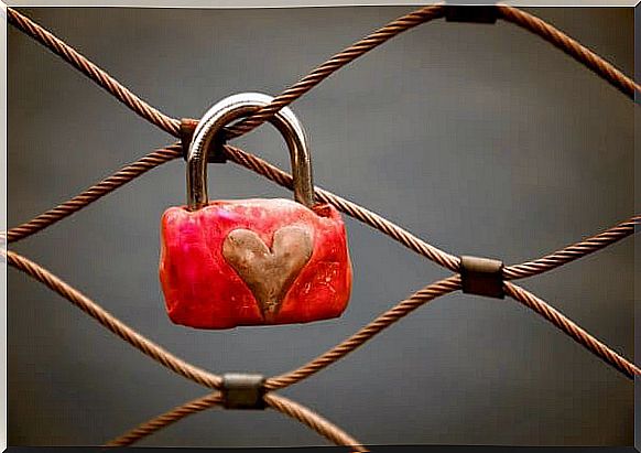 Padlock with heart