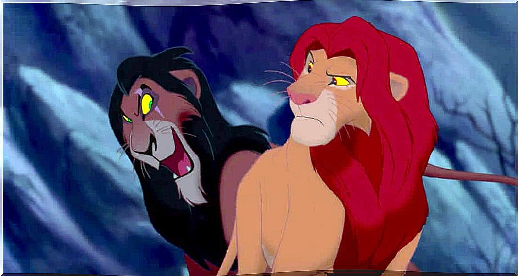 The image of the lions Scar and Mufasa from The Lion King