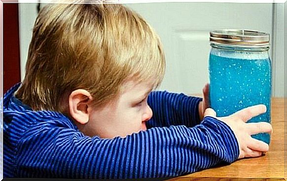 Boy with the soothing jar