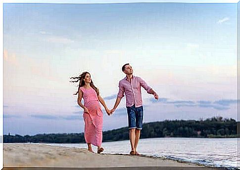 Couple on the beach.